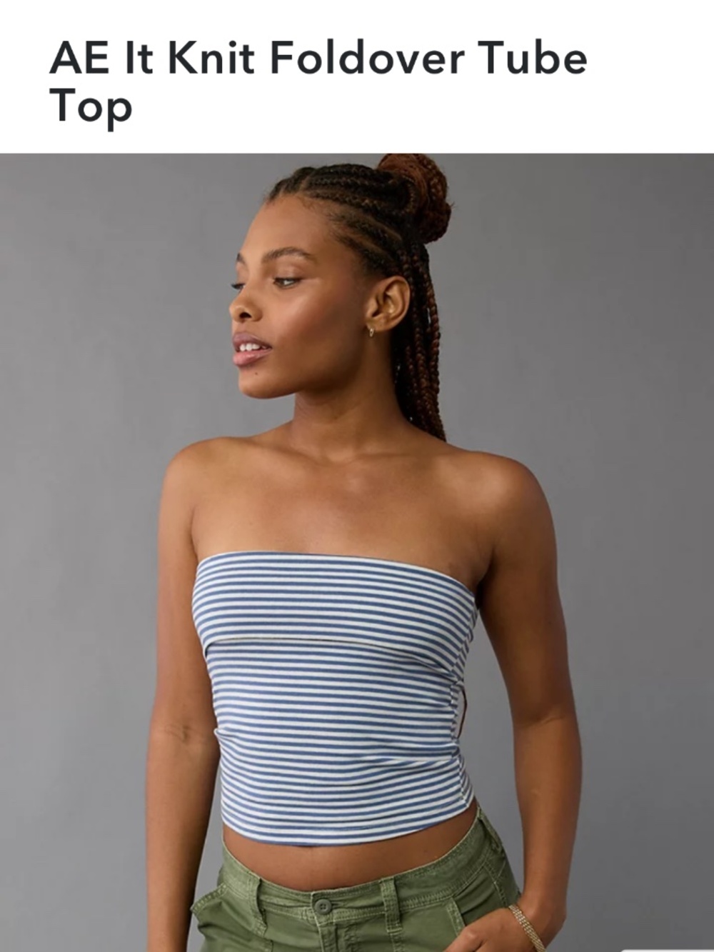 AE It Knit Foldover Tube Top